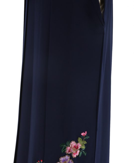卒業式袴単品レンタル[刺繍]紺色に桜刺繍[身長158-162cm]No.545